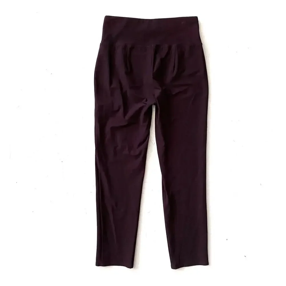 Eileen Fisher Nwt High Waist Washable Stretch Crepe Slim Ankle Pants Casis 3X